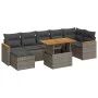 Set sofás jardín y cojines 8 pzas ratán sintético acacia gris von , Gartensets - Ref: Foro24-3327518, Preis: 505,97 €, Rabatt: %
