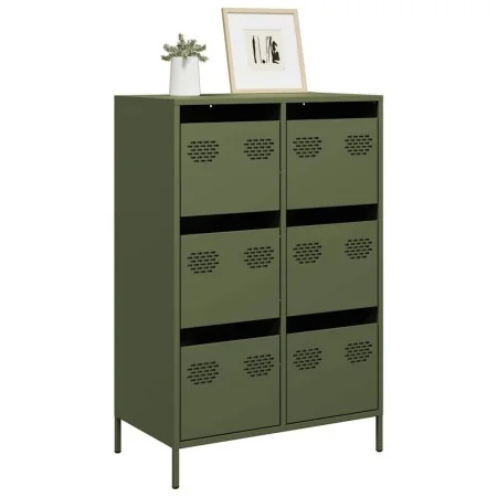 Aparador acero verde oliva 68x39x101,5 cm de , Aparadores - Ref: Foro24-851224, Precio: 171,24 €, Descuento: %