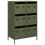 Aparador acero verde oliva 68x39x101,5 cm de , Aparadores - Ref: Foro24-851224, Precio: 171,24 €, Descuento: %