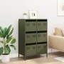 Aparador acero verde oliva 68x39x101,5 cm de , Aparadores - Ref: Foro24-851224, Precio: 171,24 €, Descuento: %