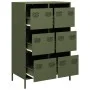 Aparador acero verde oliva 68x39x101,5 cm de , Aparadores - Ref: Foro24-851224, Precio: 171,24 €, Descuento: %