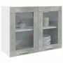 Armario colgante de vidrio gris hormigón 80x31x60 cm by , Kitchen cabinets - Ref: Foro24-856118, Price: 62,48 €, Discount: %