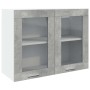 Armario colgante de vidrio gris hormigón 80x31x60 cm by , Kitchen cabinets - Ref: Foro24-856118, Price: 64,14 €, Discount: %