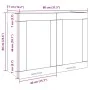 Armario colgante de vidrio gris hormigón 80x31x60 cm by , Kitchen cabinets - Ref: Foro24-856118, Price: 62,48 €, Discount: %