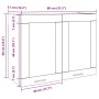 Armario colgante de vidrio gris hormigón 80x31x60 cm by , Kitchen cabinets - Ref: Foro24-856118, Price: 64,14 €, Discount: %