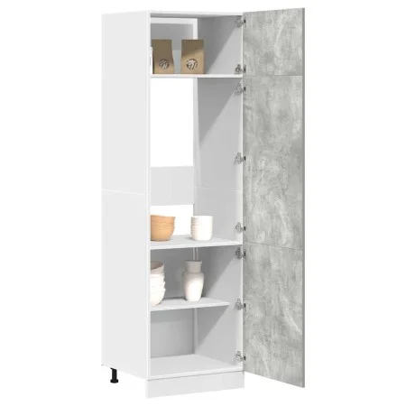 Armario frigorífico madera contrachapada hormigón 60x57x207 cm by , Kitchen cabinets - Ref: Foro24-856124, Price: 157,84 €, D...