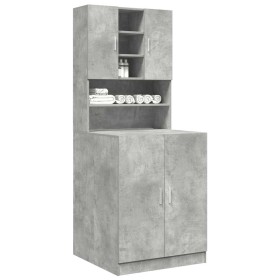Muebles para lavadora 2 pzas madera de ingeniería gris hormigón von , Zubehör für Waschmaschinen und Trockner - Ref: Foro24-3...