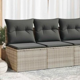 Set sofás jardín y cojines 4 pzas ratán sintético acacia gris by , Garden sets - Ref: Foro24-3325238, Price: 120,02 €, Discou...