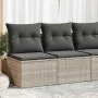 Set sofás jardín y cojines 4 pzas ratán sintético acacia gris by , Garden sets - Ref: Foro24-3325238, Price: 120,02 €, Discou...