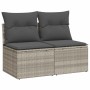 Set sofás jardín y cojines 4 pzas ratán sintético acacia gris von , Gartensets - Ref: Foro24-3325238, Preis: 105,35 €, Rabatt: %