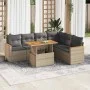Set sofás jardín y cojines 7 pzas ratán sintético acacia beige von , Gartensets - Ref: Foro24-3327496, Preis: 493,27 €, Rabat...