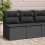Set sofás jardín y cojines 4 pzas ratán sintético acacia negro by , Garden sets - Ref: Foro24-3325231, Price: 110,18 €, Disco...