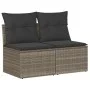 Set sofás jardín y cojines 4 pzas ratán sintético acacia gris von , Gartensets - Ref: Foro24-3325246, Preis: 112,43 €, Rabatt: %