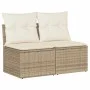 Set sofás jardín y cojines 4 pzas ratán sintético acacia beige by , Garden sets - Ref: Foro24-3325244, Price: 141,58 €, Disco...
