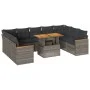 Set sofás jardín y cojines 10 pzas ratán sintético acacia gris von , Gartensets - Ref: Foro24-3327532, Preis: 638,67 €, Rabat...