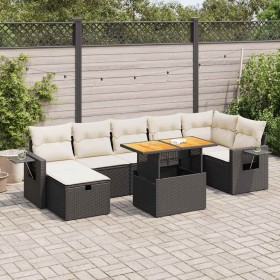Set sofás jardín y cojines 5 pzas ratán sintético acacia negro von , Gartensets - Ref: Foro24-3328036, Preis: 520,20 €, Rabat...