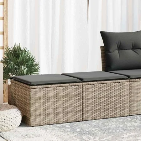 Set sofás jardín y cojines 2 pzas ratán sintético acacia gris by , Garden sets - Ref: Foro24-3328663, Price: 88,86 €, Discoun...