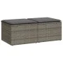 Set sofás jardín y cojines 2 pzas ratán sintético acacia gris by , Garden sets - Ref: Foro24-3328663, Price: 88,86 €, Discoun...