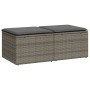 Set sofás jardín y cojines 2 pzas ratán sintético acacia gris de , Conjuntos de jardín - Ref: Foro24-3328663, Precio: 89,73 €...