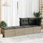 Set sofás jardín y cojines 2 pzas ratán sintético acacia gris by , Garden sets - Ref: Foro24-3328663, Price: 88,86 €, Discoun...