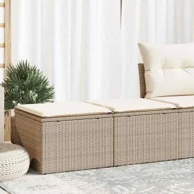 Set sofás jardín y cojines 2 pzas ratán sintético acacia beige by , Garden sets - Ref: Foro24-3328661, Price: 100,02 €, Disco...