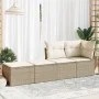 Set sofás jardín y cojines 2 pzas ratán sintético acacia beige by , Garden sets - Ref: Foro24-3328661, Price: 100,02 €, Disco...