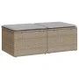 Set sofás jardín y cojines 2 pzas ratán sintético acacia beige by , Garden sets - Ref: Foro24-3328682, Price: 109,37 €, Disco...