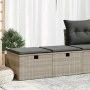 Set sofás jardín y cojines 2 pzas ratán sintético acacia gris by , Garden sets - Ref: Foro24-3328675, Price: 112,14 €, Discou...
