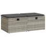 Set sofás jardín y cojines 2 pzas ratán sintético acacia gris by , Garden sets - Ref: Foro24-3328675, Price: 112,14 €, Discou...