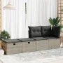 Set sofás jardín y cojines 2 pzas ratán sintético acacia gris by , Garden sets - Ref: Foro24-3328675, Price: 112,14 €, Discou...