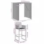 Set bar jardín sin cojines 5 pzas ratán sintético acacia gris by , Garden sets - Ref: Foro24-3328888, Price: 538,93 €, Discou...