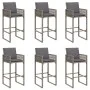 Set bar jardín con cojines 7 pzas ratán sintético acacia gris by , Garden sets - Ref: Foro24-3328904, Price: 848,61 €, Discou...