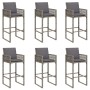 Set bar jardín con cojines 7 pzas ratán sintético acacia gris by , Garden sets - Ref: Foro24-3328904, Price: 779,85 €, Discou...