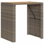 Set bar jardín con cojines 3 pzas ratán sintético acacia gris by , Garden sets - Ref: Foro24-3328897, Price: 381,31 €, Discou...