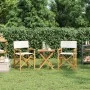 Sillas de director plegables 2 uds madera maciza teca crema von , Gartenstühle - Ref: Foro24-4008512, Preis: 220,63 €, Rabatt: %