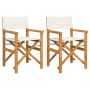Sillas de director plegables 2 uds madera maciza teca crema von , Gartenstühle - Ref: Foro24-4008512, Preis: 231,80 €, Rabatt: %