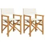 Sillas de director plegables 2 uds madera maciza teca crema von , Gartenstühle - Ref: Foro24-4008512, Preis: 220,63 €, Rabatt: %