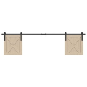 Kit de puerta corredera de armario acero carbono 200 cm von , DIY-Zubehör - Ref: Foro24-4009667, Preis: 35,80 €, Rabatt: %