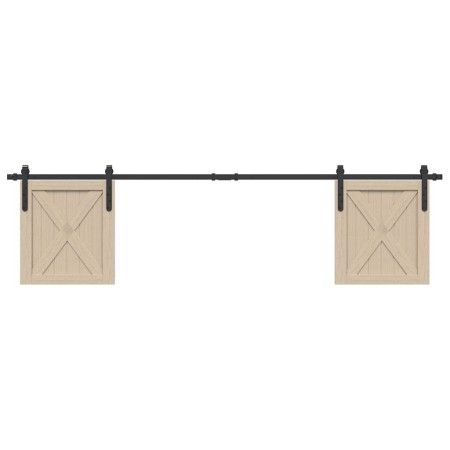 Kit de puerta corredera de armario acero carbono 200 cm von , DIY-Zubehör - Ref: Foro24-4009667, Preis: 35,80 €, Rabatt: %