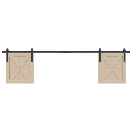Kit de puerta corredera de armario acero carbono 200 cm de , Accesorios de bricolaje - Ref: Foro24-4009667, Precio: 35,80 €, ...