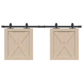 Kit de puerta corredera de armario acero carbono 122 cm von , DIY-Zubehör - Ref: Foro24-4009673, Preis: 36,40 €, Rabatt: %
