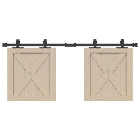 Kit de puerta corredera de armario acero carbono 122 cm von , DIY-Zubehör - Ref: Foro24-4009673, Preis: 35,80 €, Rabatt: %