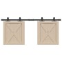 Kit de puerta corredera de armario acero carbono 122 cm von , DIY-Zubehör - Ref: Foro24-4009673, Preis: 36,40 €, Rabatt: %