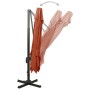 Cantilever parasol with double terracotta roof 300x300 cm by vidaXL, Umbrellas - Ref: Foro24-312382, Price: 268,02 €, Discoun...