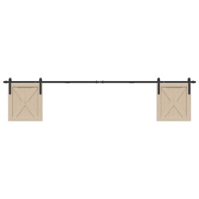 Kit de puerta corredera de armario acero carbono 244 cm von , DIY-Zubehör - Ref: Foro24-4009671, Preis: 44,90 €, Rabatt: %