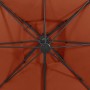 Sombrilla voladiza con doble techo terracota 300x300 cm de vidaXL, Sombrillas - Ref: Foro24-312382, Precio: 268,02 €, Descuen...