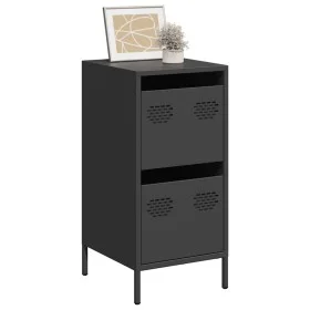 Aparador de acero laminado en frío negro 35x39x73,5 cm von , Sideboards - Ref: Foro24-851394, Preis: 61,71 €, Rabatt: %