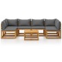 Gartenmöbel 7 Stück Kissen aus massivem Akazienholz von vidaXL, Gartensets - Ref: Foro24-3057622, Preis: 706,52 €, Rabatt: %