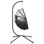 Silla colgante huevo con soporte ratán y acero antracita de , Balancines de jardín - Ref: Foro24-4007402, Precio: 248,04 €