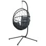 Silla colgante huevo con soporte ratán y acero antracita by , Garden rockers - Ref: Foro24-4007402, Price: 259,27 €, Discount: %